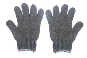 Cotton Knitted Hand Gloves grey